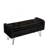 Homla Bench  Venlo  Velour Black  100X39X45Cm